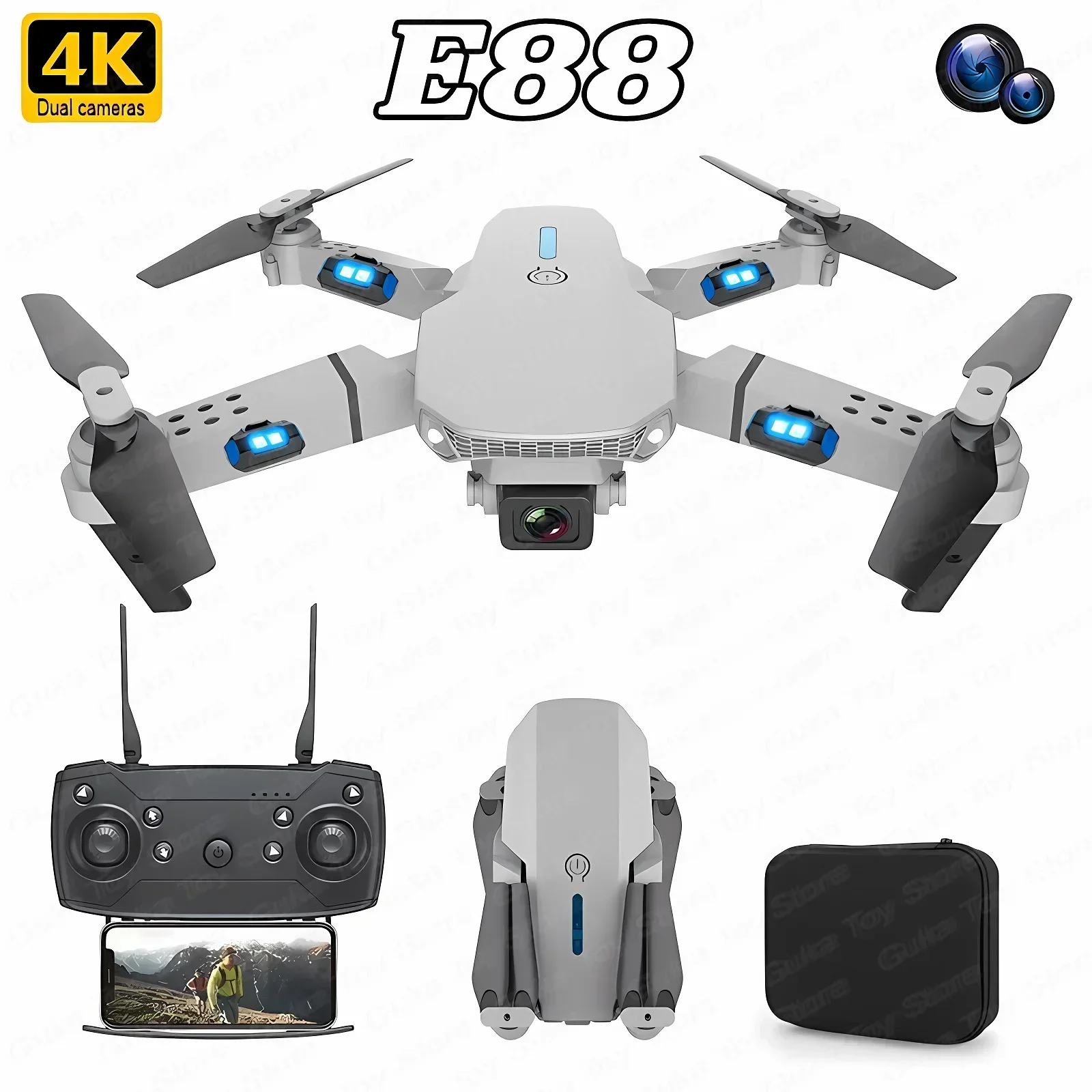 E88 Pro WIFI FPV Drone Wide An - огляд і ціна Drone Camera Mount