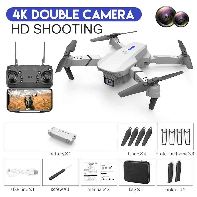 E88 ProIntelligent Folding Dro - огляд і ціна Drone Camera Mount
